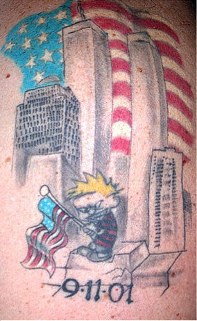 9/11 Tribute Memorial and American Patriotic Pride Tattoos 9-11 tattoo