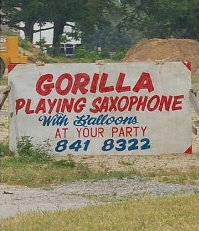 Gorilla Sign Gorilla Sign